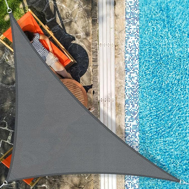 AXT SHADE Toldo Vela de Sombra Triangular 3x3x4,25m Protección Rayos UV y HDPE Transpirable para Exterior Terraza Patio Jardín-Gris Antracita